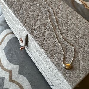 Tiffany & Co sterling silver bean (small) 16” necklace